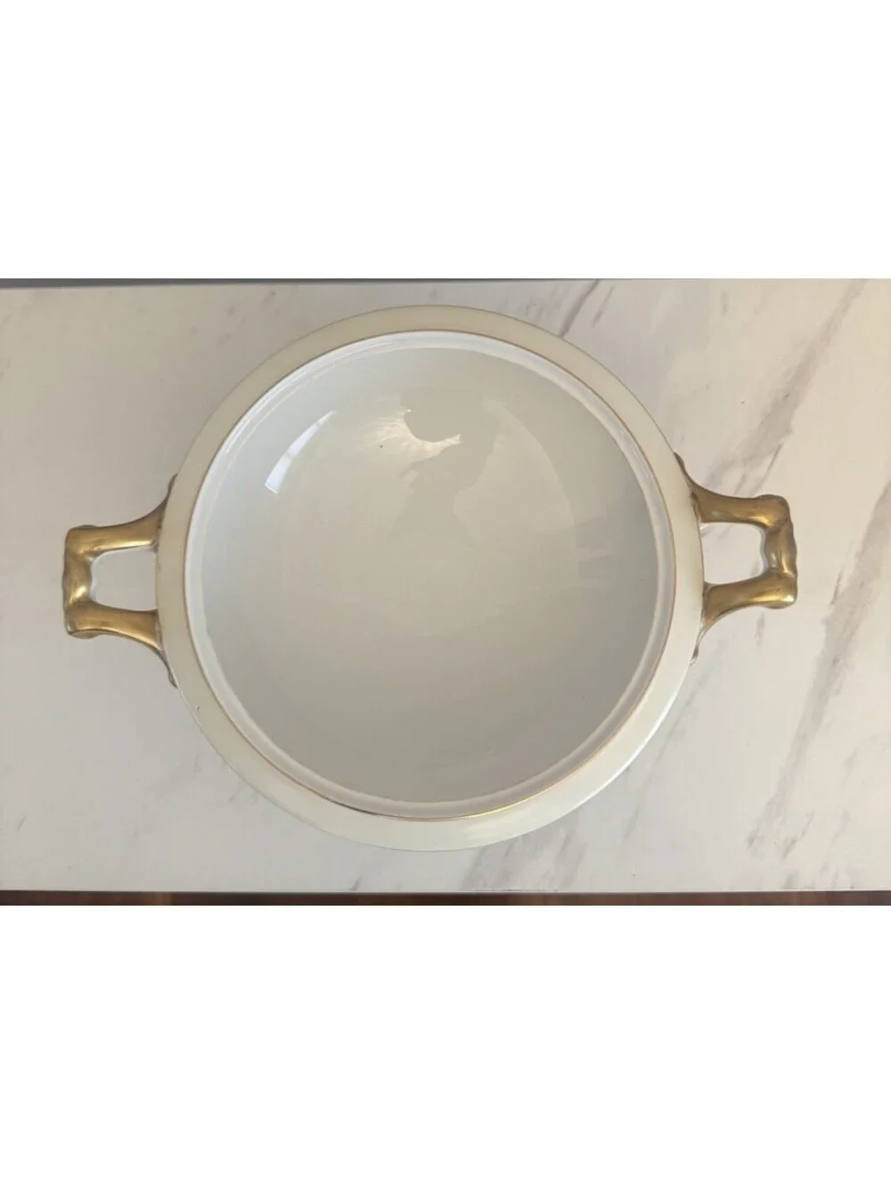 Vintage Saito China Hand Painted Floral Gold Gilt Covered Tureen Japan